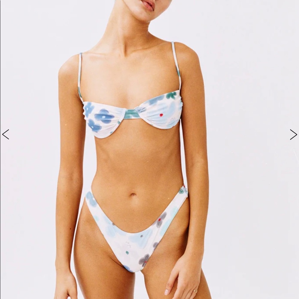 With Jéan NWT buttercup bikini top AND bottom in Viola Bloom